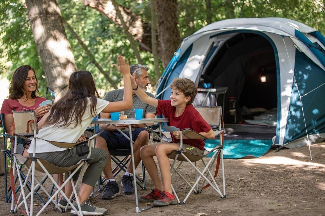 Folding Camping Chair - Basic, Dark Petrol Blue, No Color, large image number 4