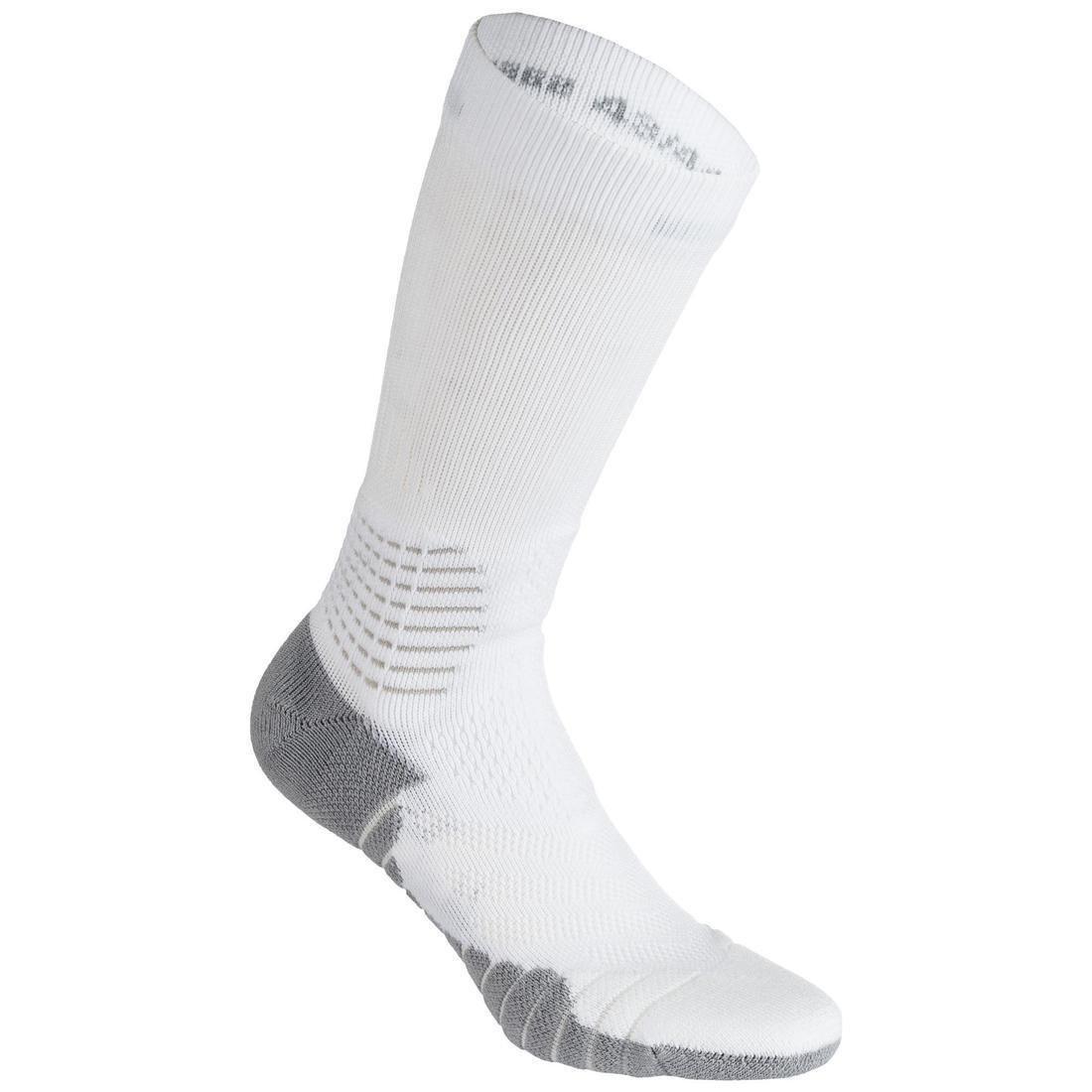 Men's/Women's Mid-Rise Basketball Socks SO900 - White, blue, No Color, large image number 0