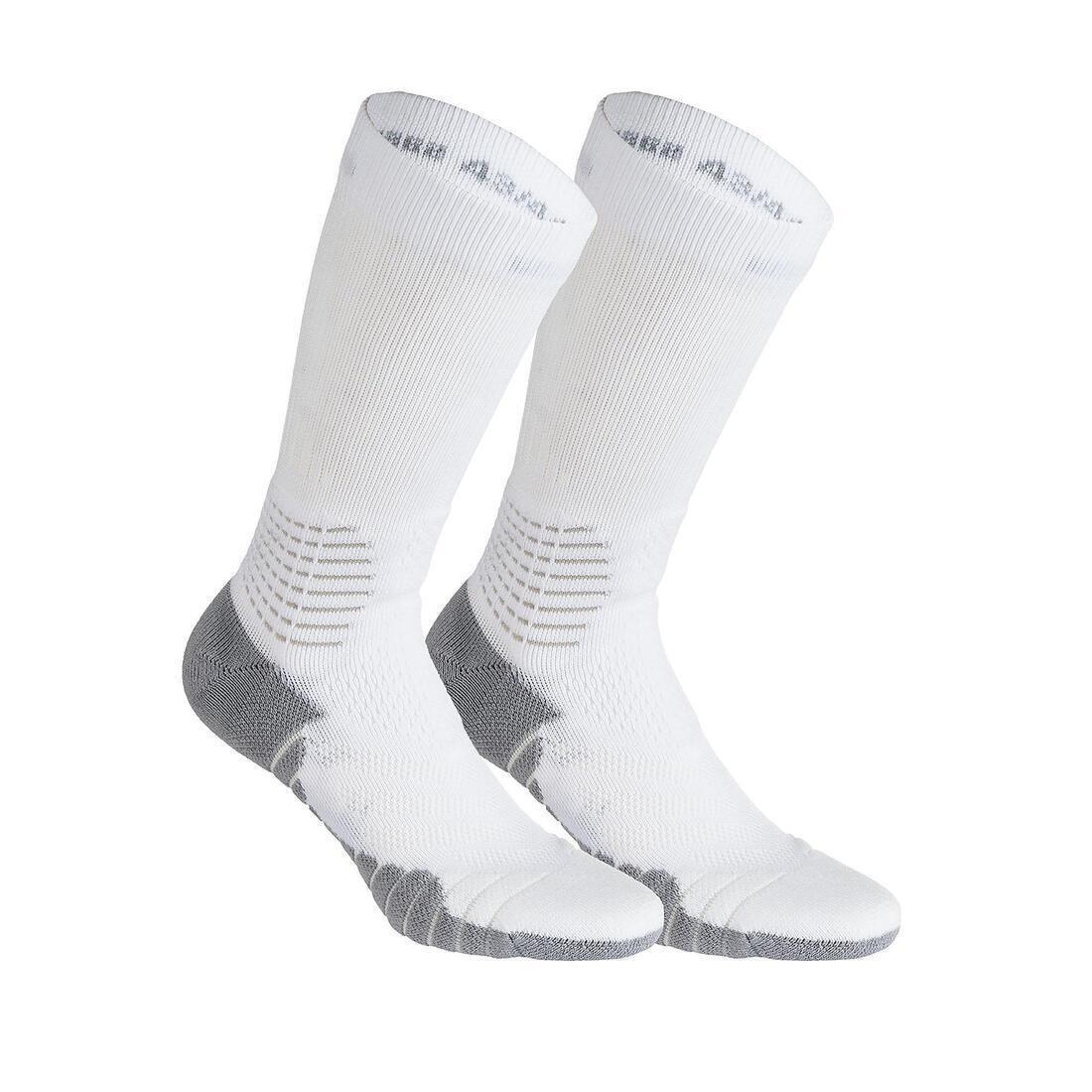 Men's/Women's Mid-Rise Basketball Socks SO900 - White, blue, No Color, large image number 2