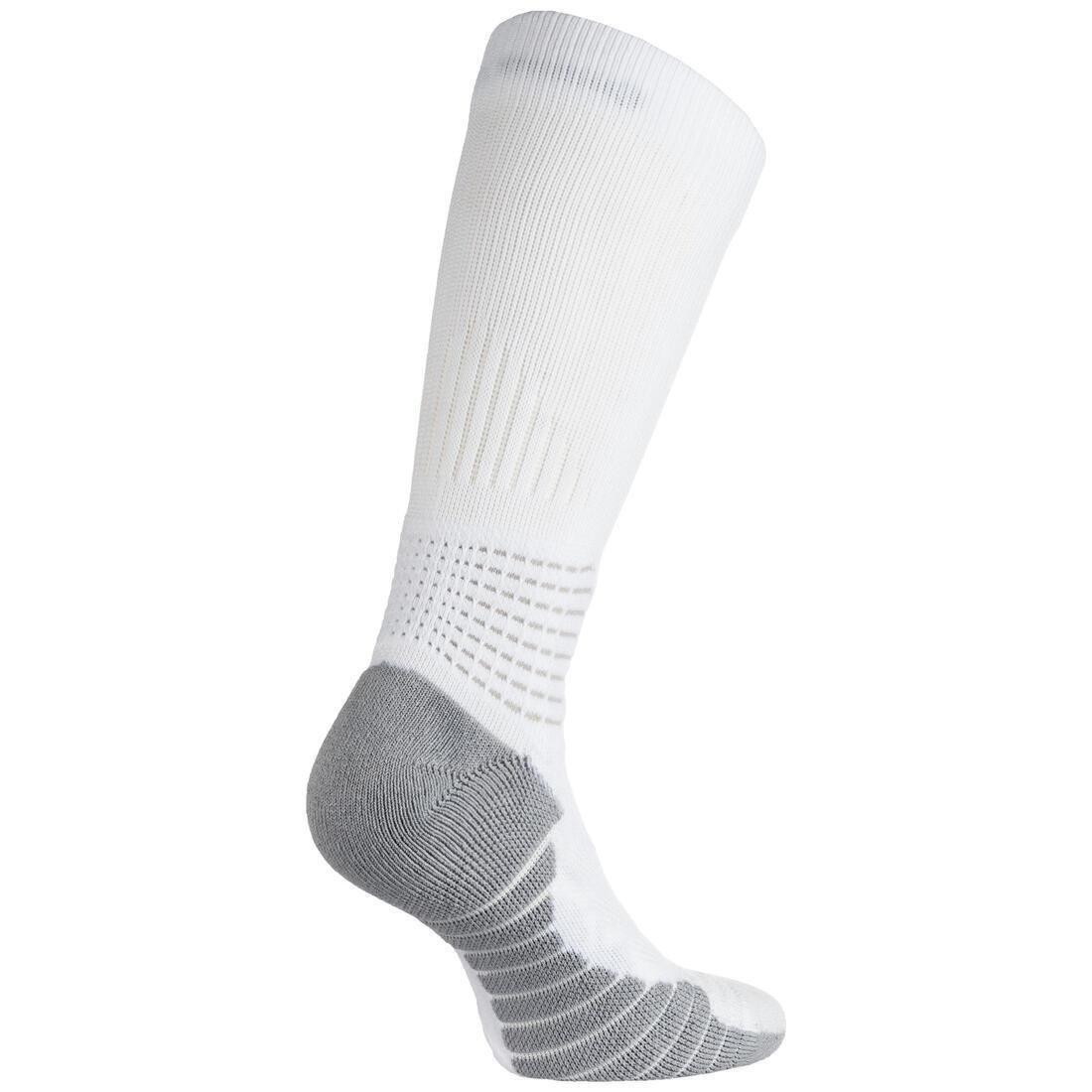 Men's/Women's Mid-Rise Basketball Socks SO900 - White, blue, No Color, large image number 3
