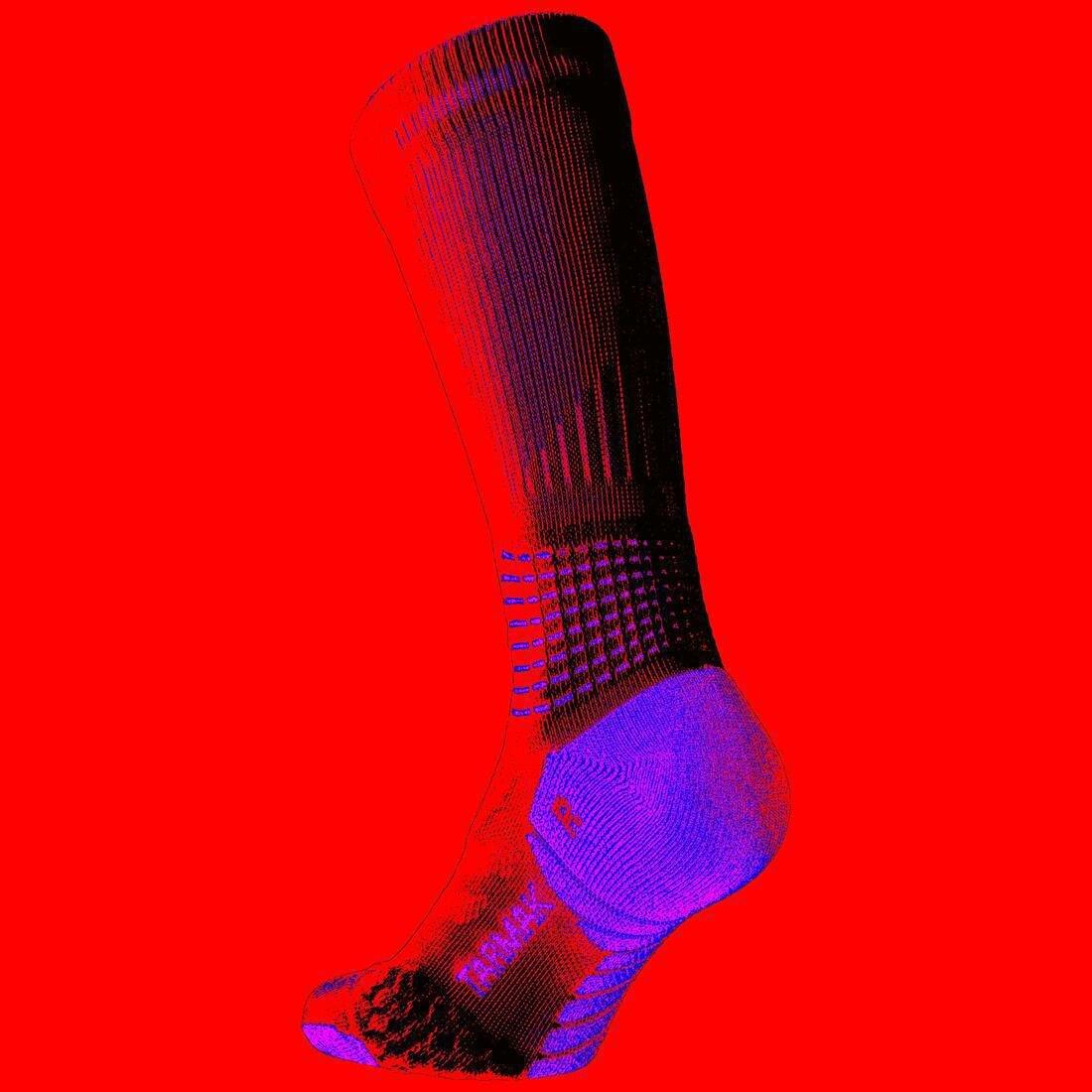 Men's/Women's Mid-Rise Basketball Socks SO900 - White, blue, No Color, large image number 4