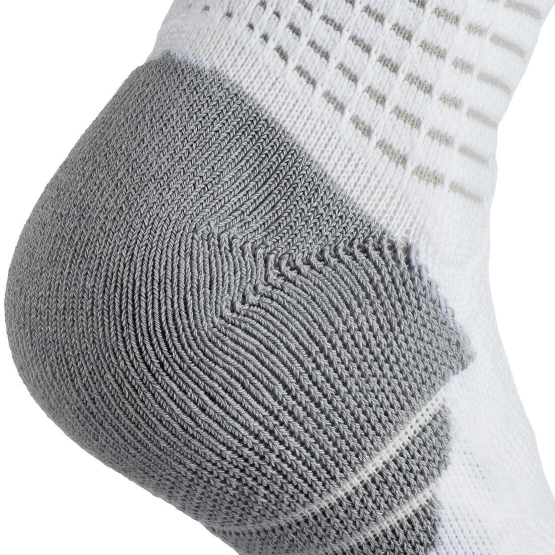Men's/Women's Mid-Rise Basketball Socks SO900 - White, blue, No Color, large image number 6
