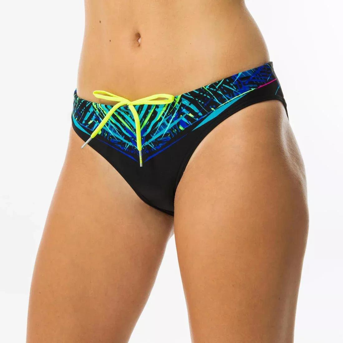 BLACK Women's Swimming Swimsuit Bottoms Jana Kal - Black, Blue and Red, 5401_000, large image number 1