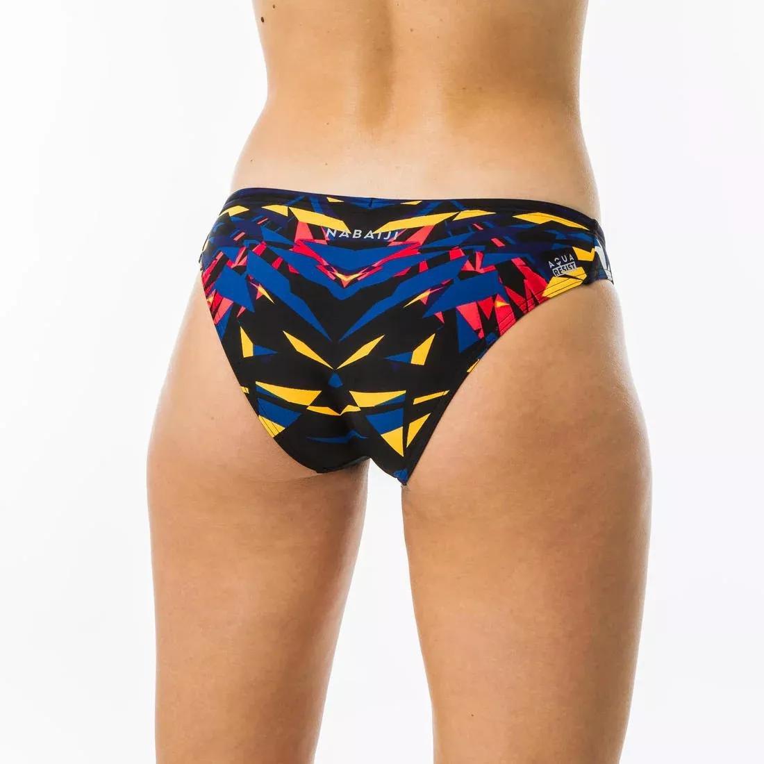 BLACK Women's Swimming Swimsuit Bottoms Jana Kal - Black, Blue and Red, 5401_000, large image number 5