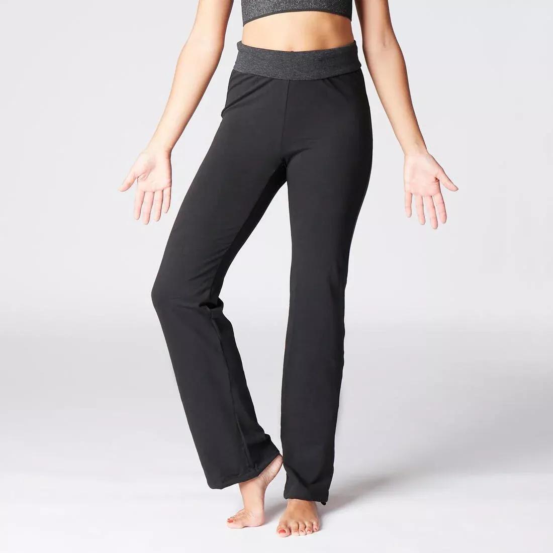 Women's Eco-Designed Gentle Yoga Bottoms, Black, No Color, medium