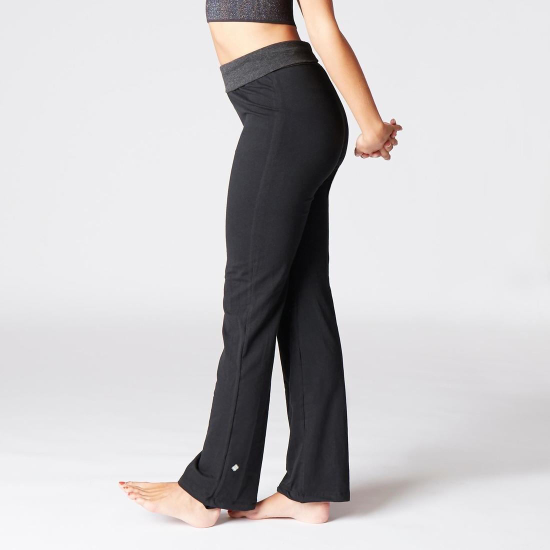Women's Eco-Designed Gentle Yoga Bottoms, Black, No Color, large image number 4