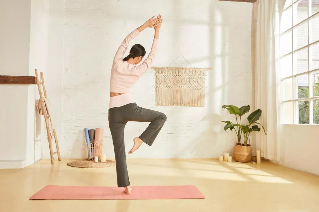 Women Eco-Designed Gentle Yoga Bottoms, Grey, No Color, large image number 2