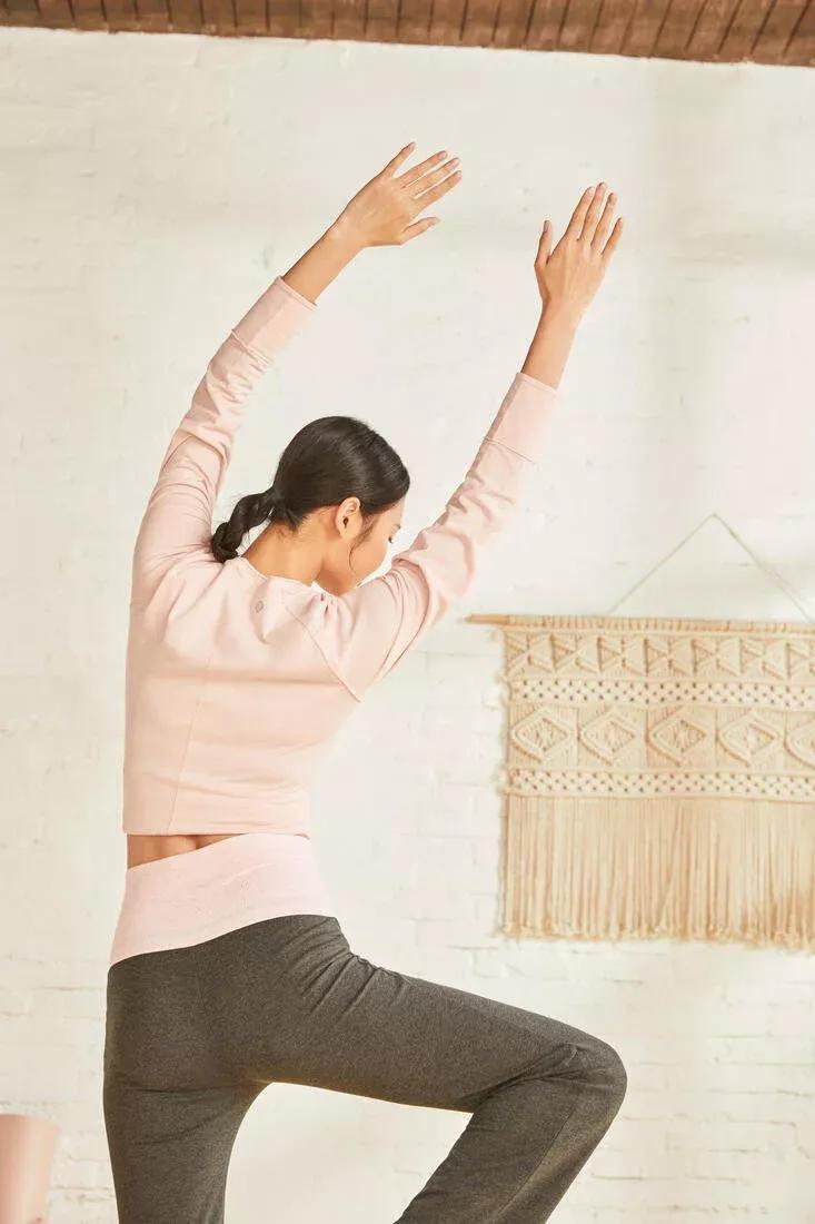 Women Eco-Designed Gentle Yoga Bottoms, Grey, No Color, large image number 3