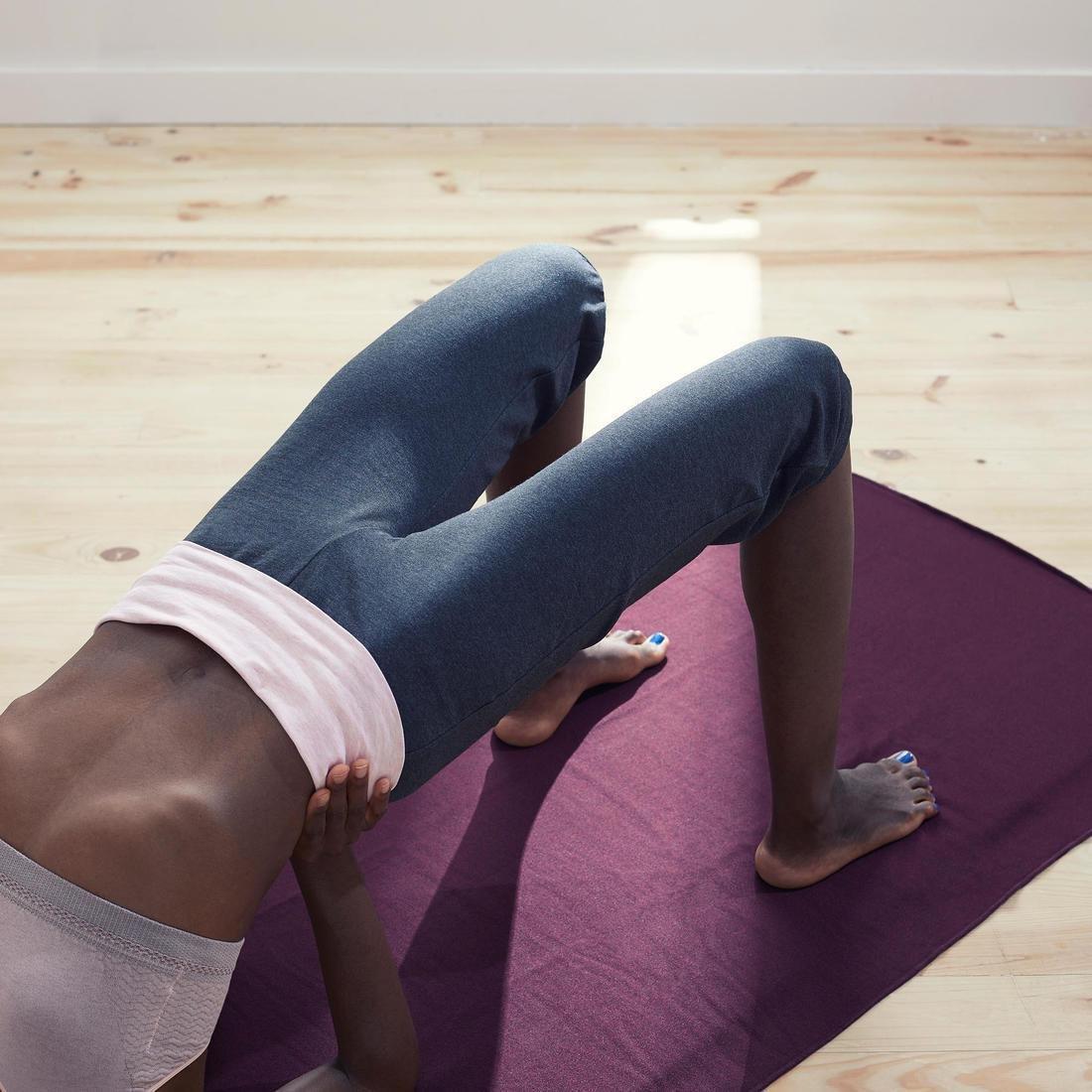 Women Eco-Designed Cotton Yoga Cropped Bottoms, Grey, No Color, medium