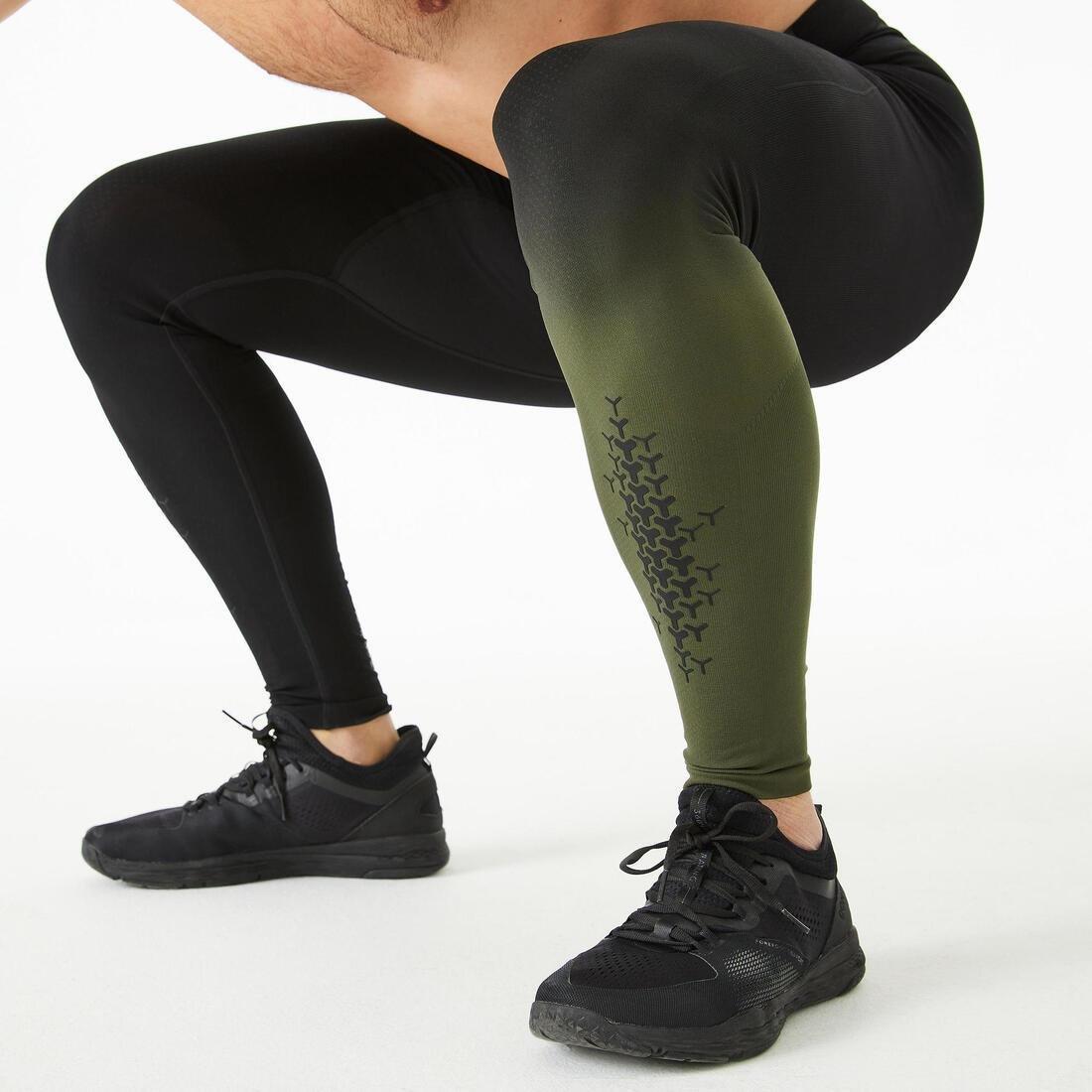 Men's Cross Training Leggings, Black, No Color, large image number 6
