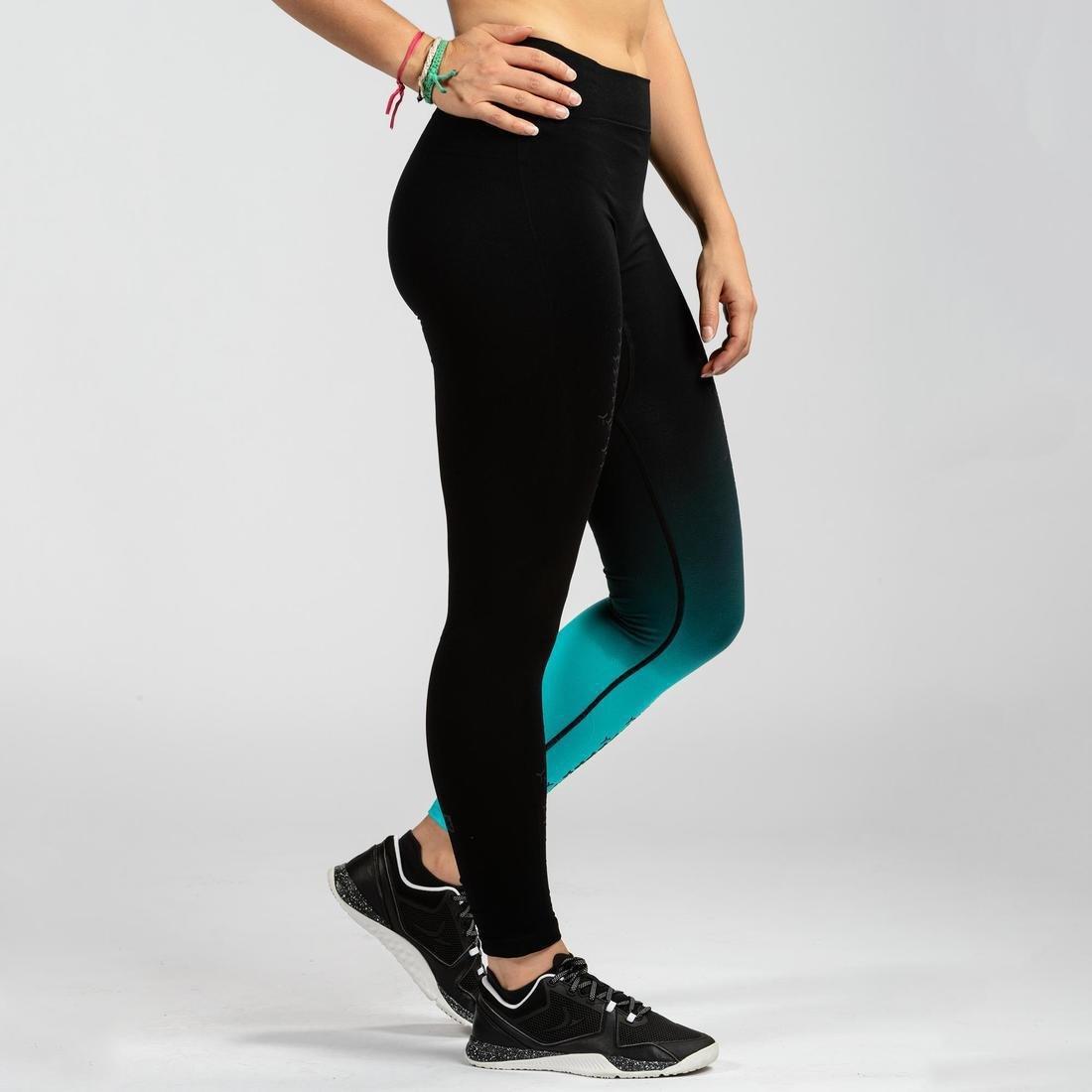 Women Cross Training Seamless Leggings - 900, Black, No Color, large image number 5