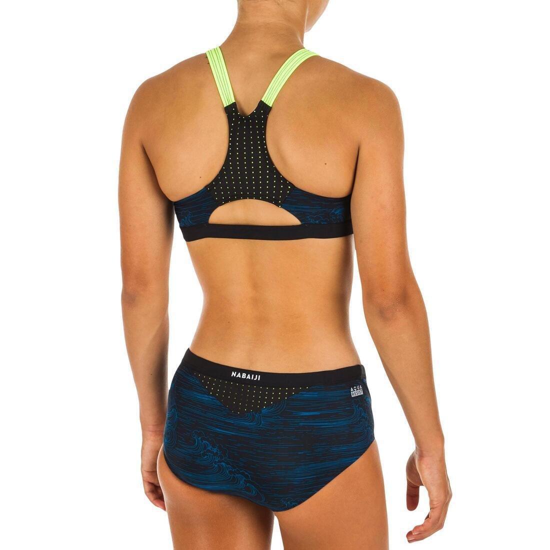 Kids Girls Swimming Swimsuit Top, Black, No Color, large image number 4