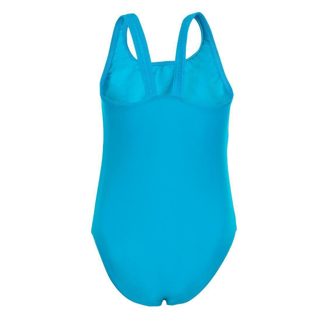 Baby Kids Girl One-Piece Swimsuit, Blue, No Color, large image number 10