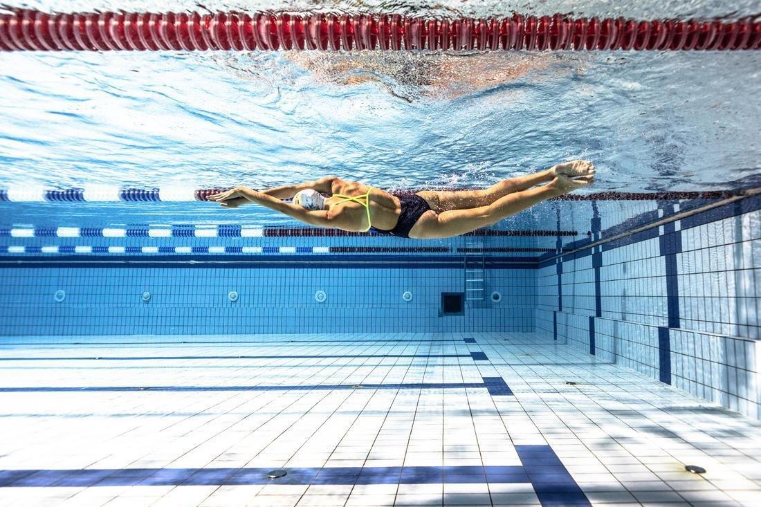 Kids Girls Swimming One-Piece Swimsuit Chlorine Resistant Lexa Kali, Navy, , large image number 3