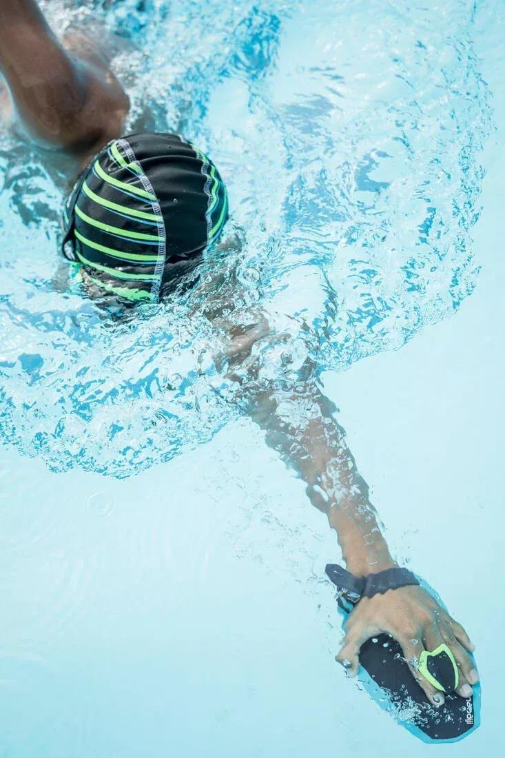 Swimming Hand Paddles QUICK'IN, Black, No Color, large image number 6