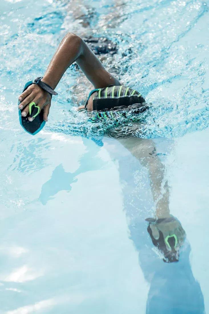 Swimming Hand Paddles QUICK'IN, Black, No Color, large image number 9