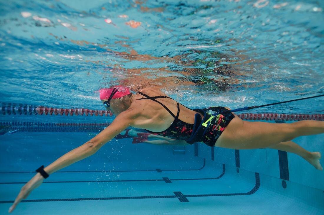 Stationary Swimming Tether Pool Swimming, Black, No Color, large image number 6