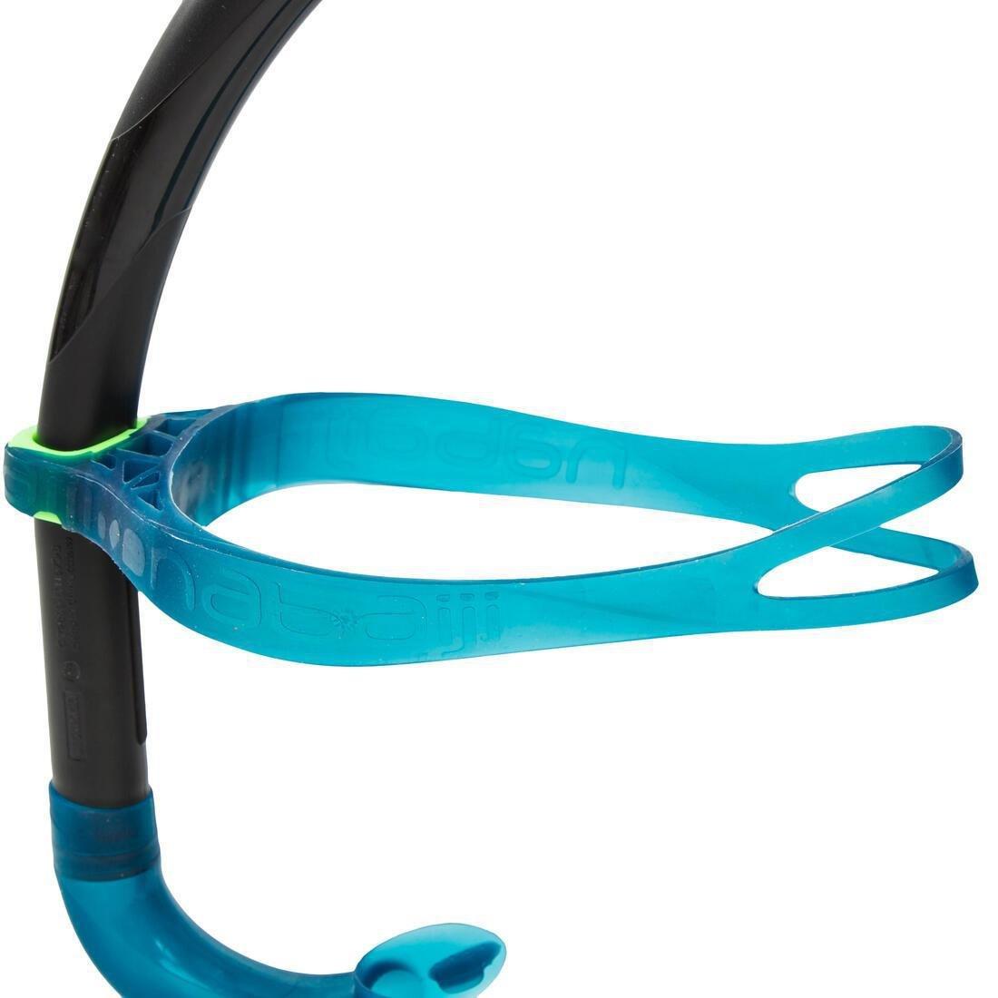 Centre-Mounted Swimming Snorkel, Black, No Color, large image number 4