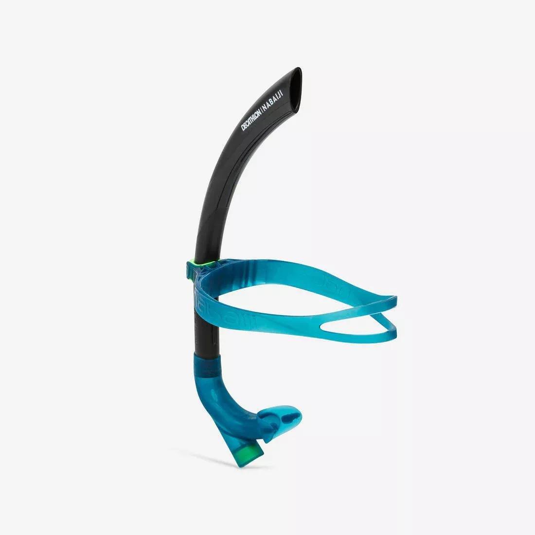 Centre-Mounted Swimming Snorkel, Black, No Color, large image number 10