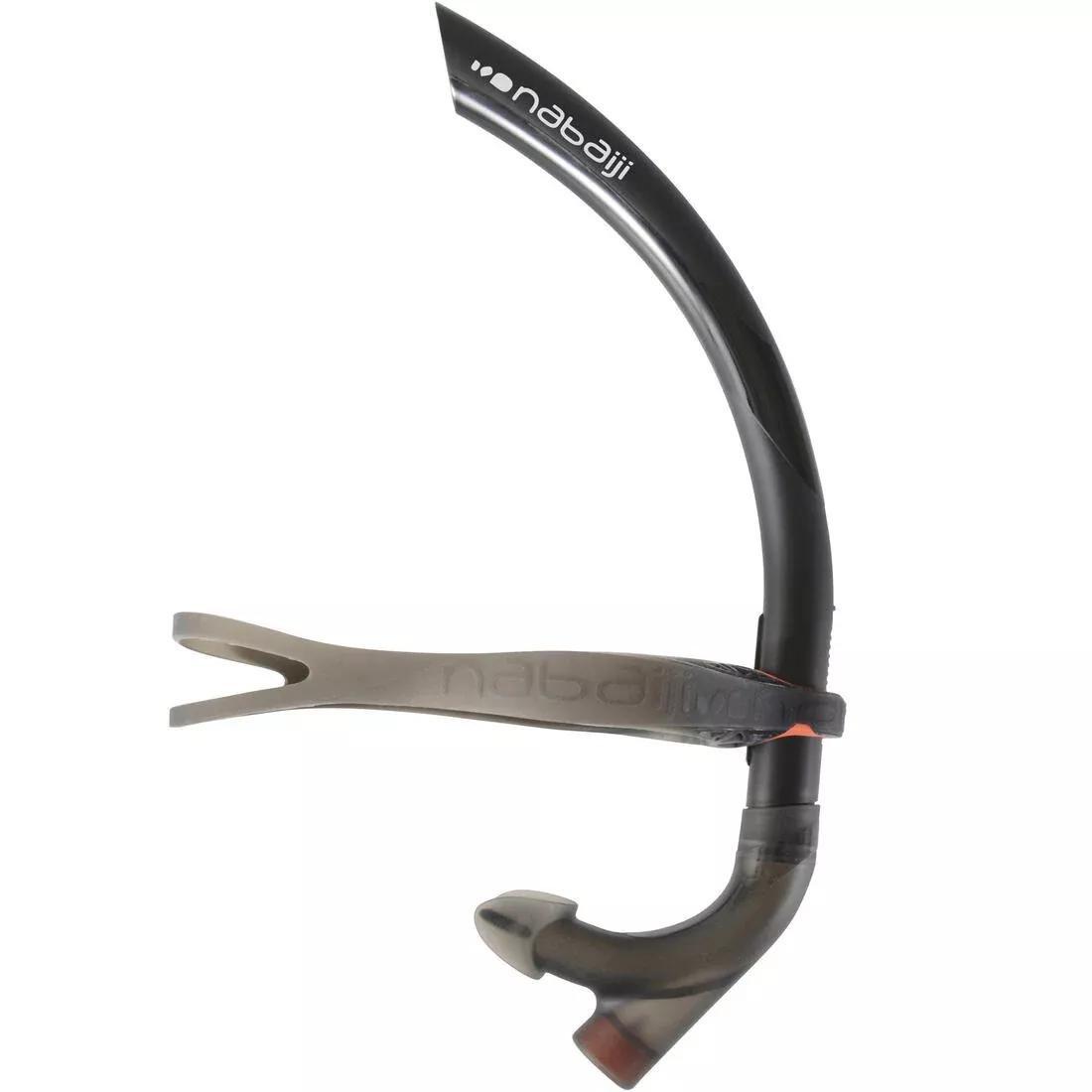 Centre-Mounted Swimming Snorkel, Black, No Color, large image number 11