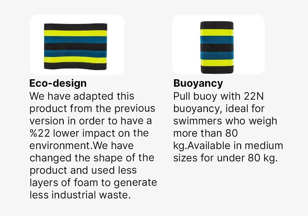 Swimming Pull Buoy, Black/Yellow, No Color, large image number 17
