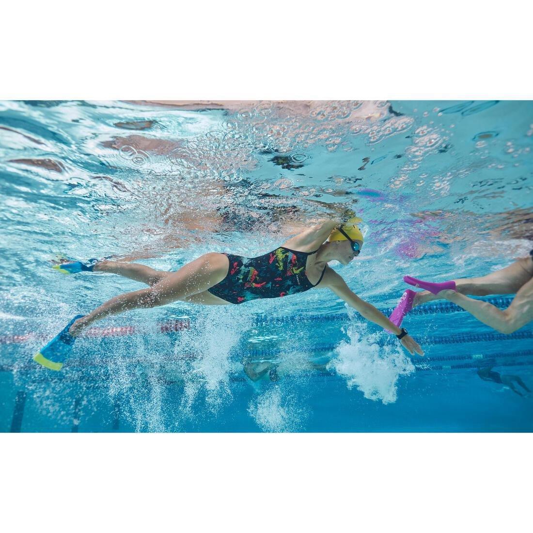 Silifins Short Swim Fins, Blue, No Color, medium