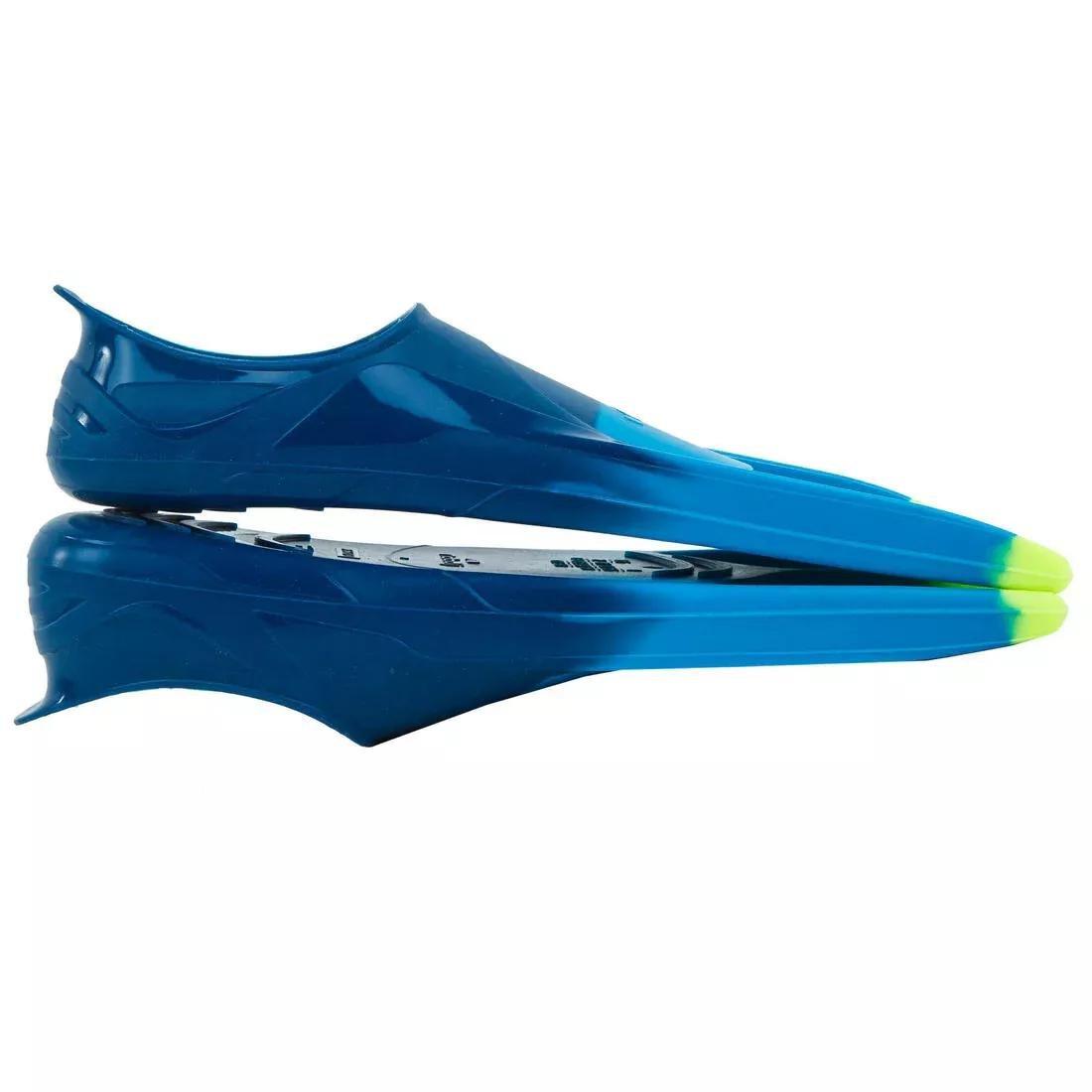 Silifins Short Swim Fins, Blue, No Color, medium