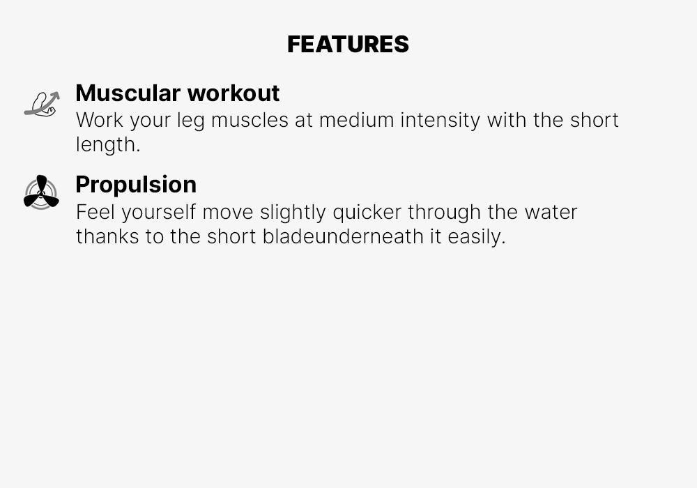 Silifins Short Swim Fins, Blue, No Color, medium