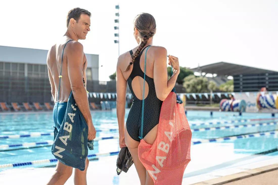 Mesh Pool Bag, Blue, No Color, large image number 2