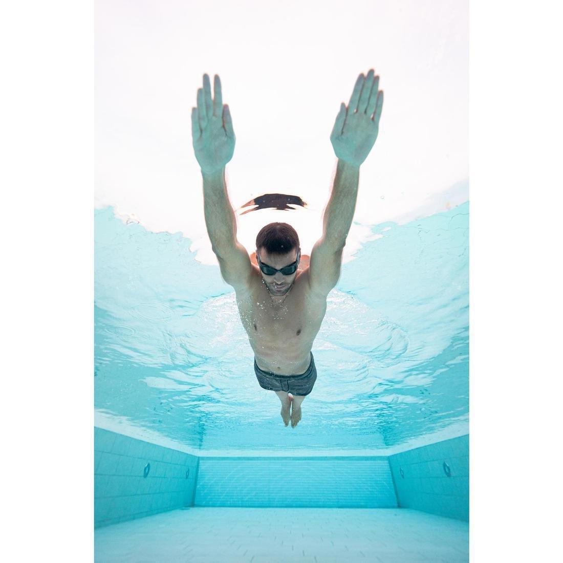 NABAIJI - Swimming Goggles Soft 100, Tinted Lenses, Black