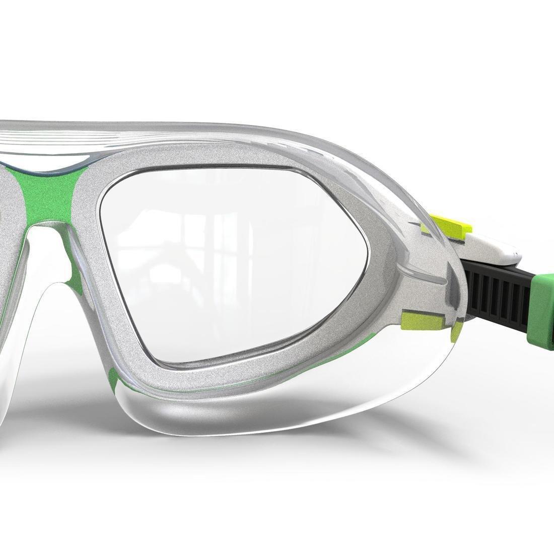 Active Swimming Mask - Clear Lenses - 500, White, No Color, large image number 4