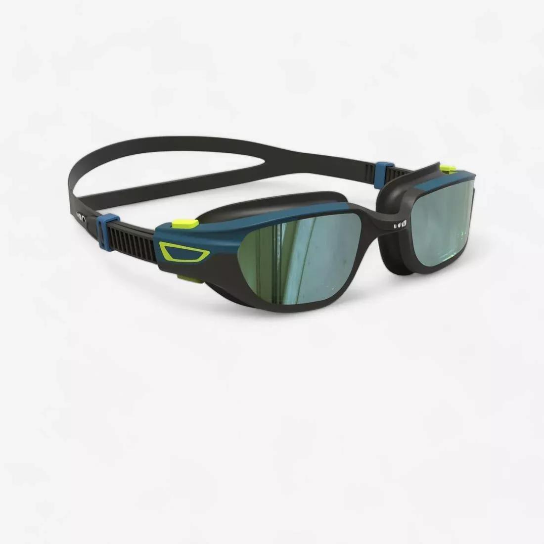 500 Spirit Swimming Goggles, Black Grey, Mirror Lenses, No Color, large image number 0