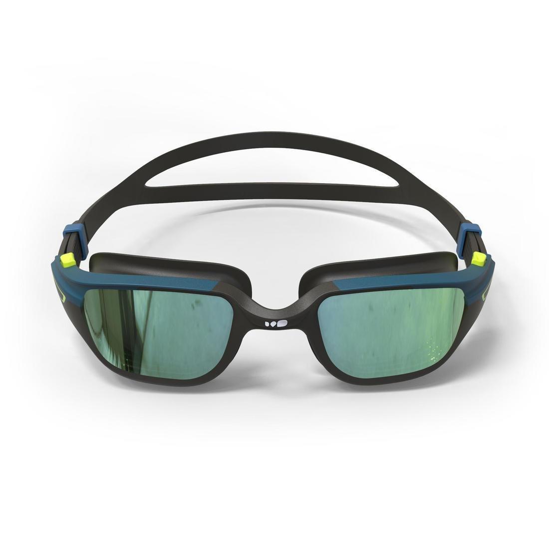 500 Spirit Swimming Goggles, Black Grey, Mirror Lenses, No Color, large image number 3
