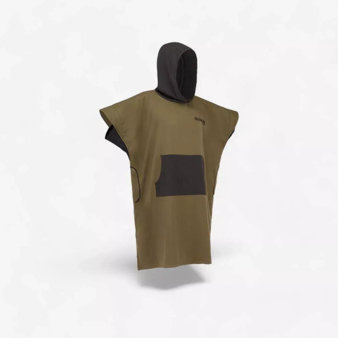 Adult Surf Poncho 500, Green, No Color, large image number 2