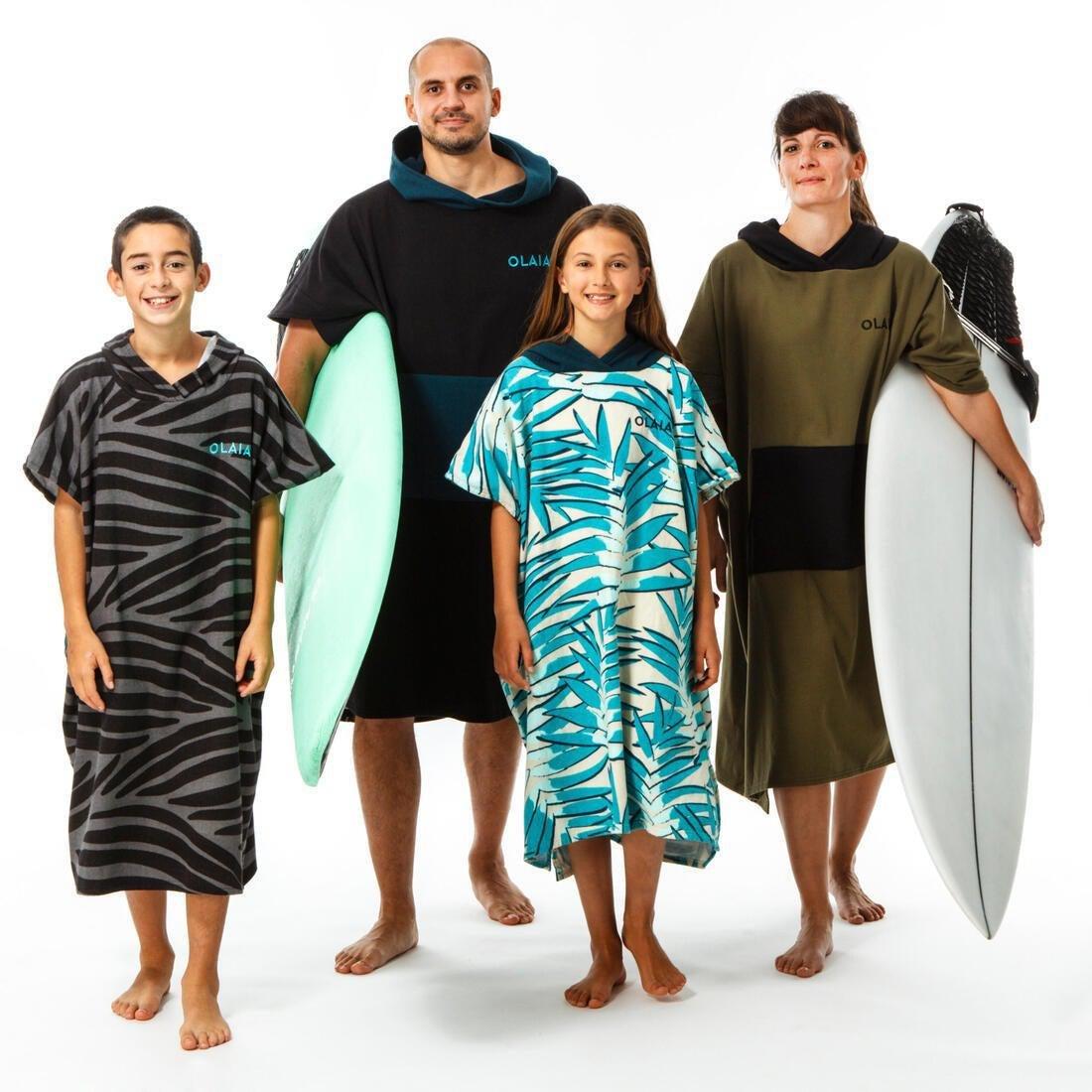 Adult Surf Poncho 500, Green, No Color, large image number 4