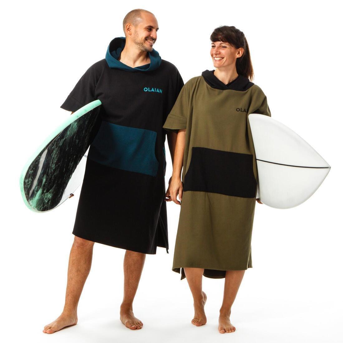 Adult Surf Poncho 500, Green, No Color, large image number 6