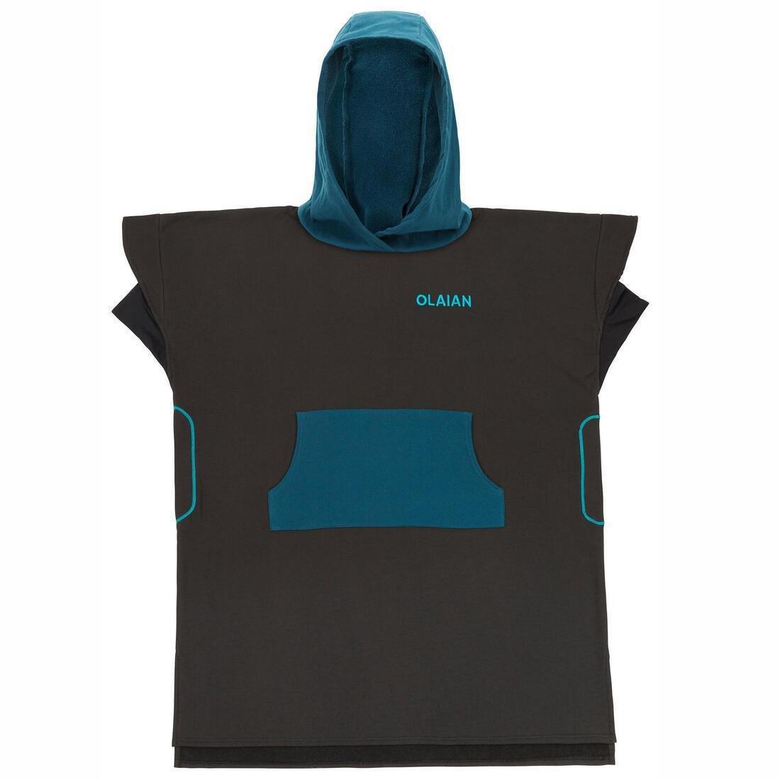 Adult Surf Poncho 500, Black, No Color, large image number 5