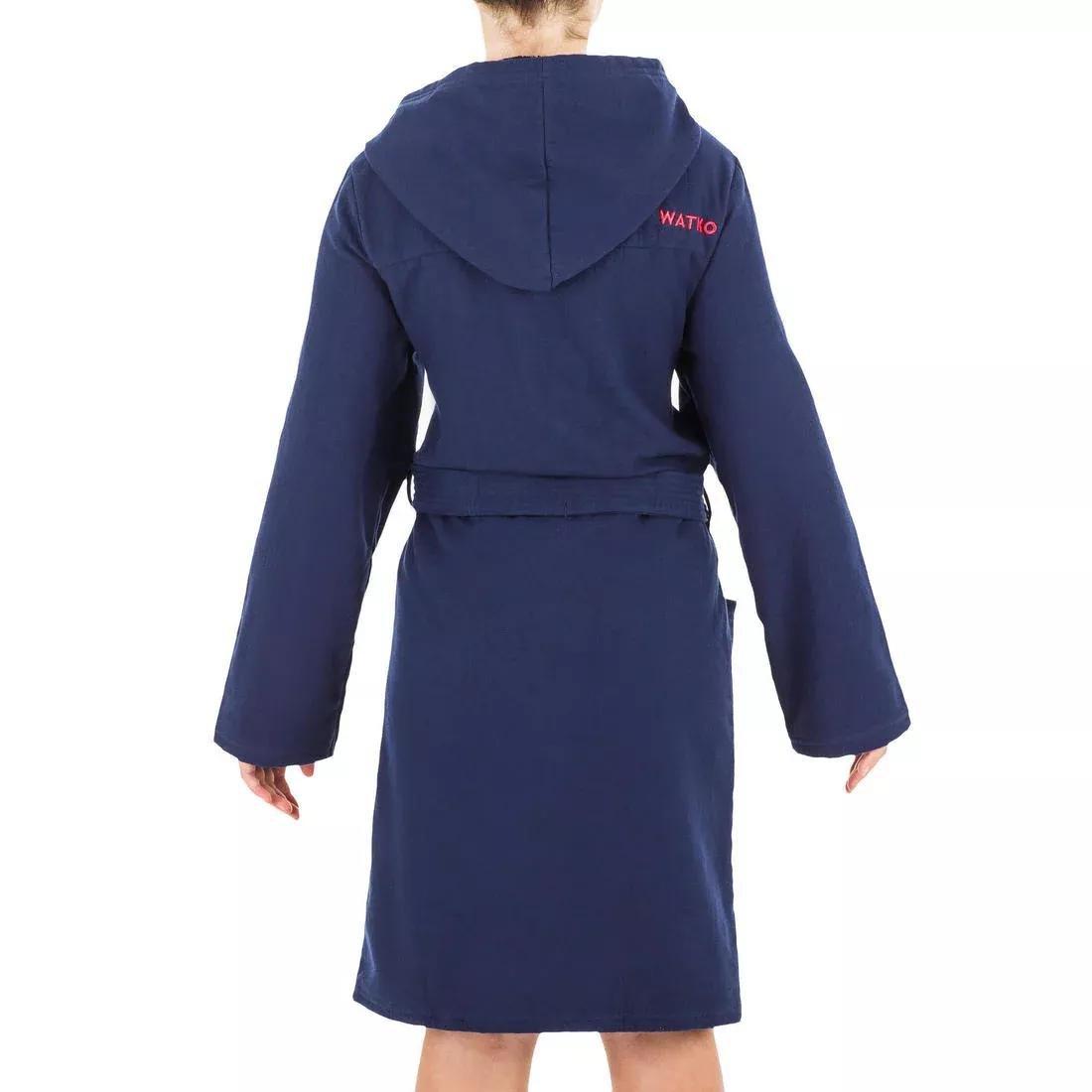 Kids Unisex Organic CottonPool Bathrobe, Blue, No Color, large image number 2