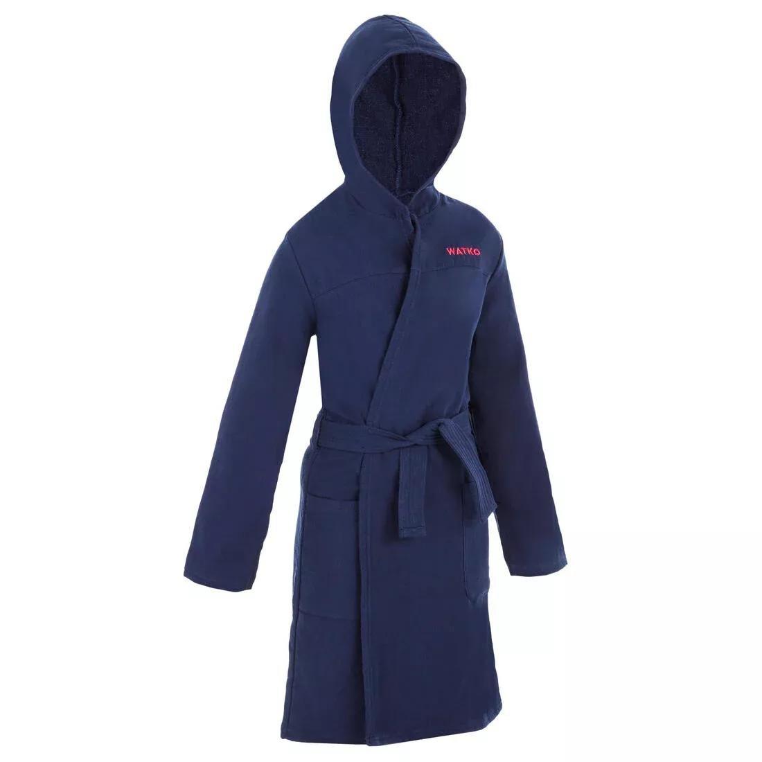 Kids Unisex Organic CottonPool Bathrobe, Blue, No Color, large image number 7