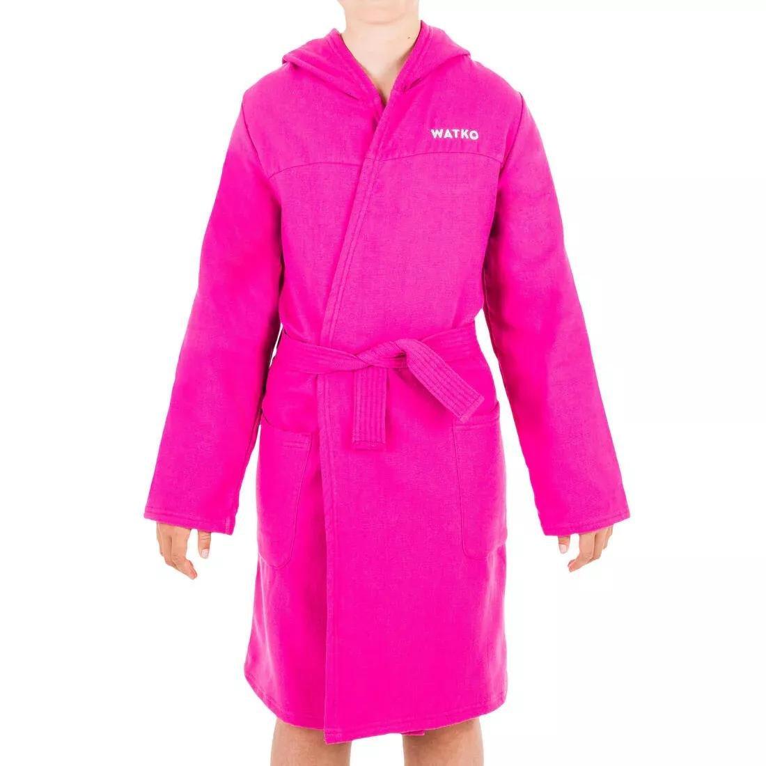 Kids Unisex Organic CottonPool Bathrobe, Blue, No Color, large image number 8