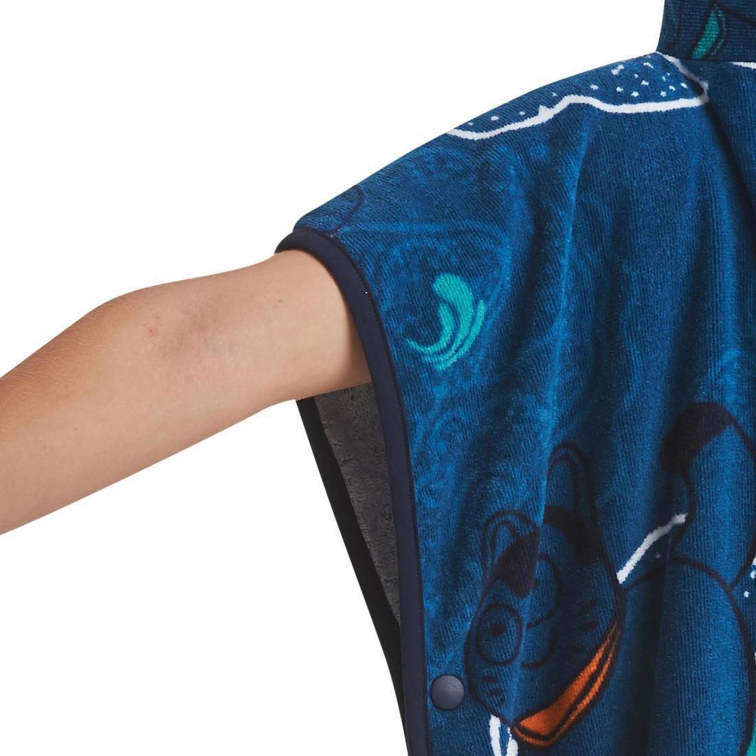 Kids' Surf Poncho 500, Surfy, No Color, large image number 4