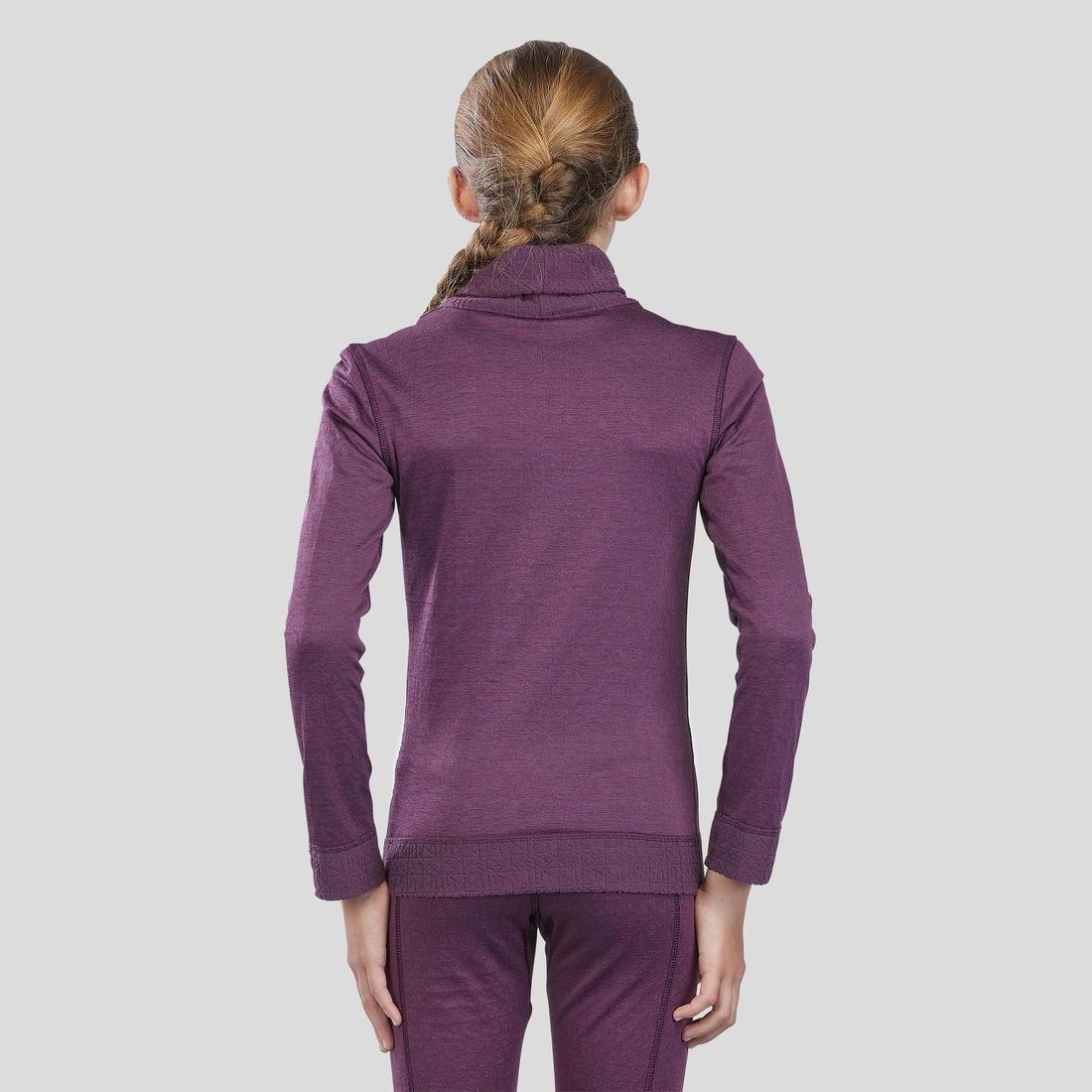 Warm Children's Ski Base Layer, New, Damson, , large image number 5