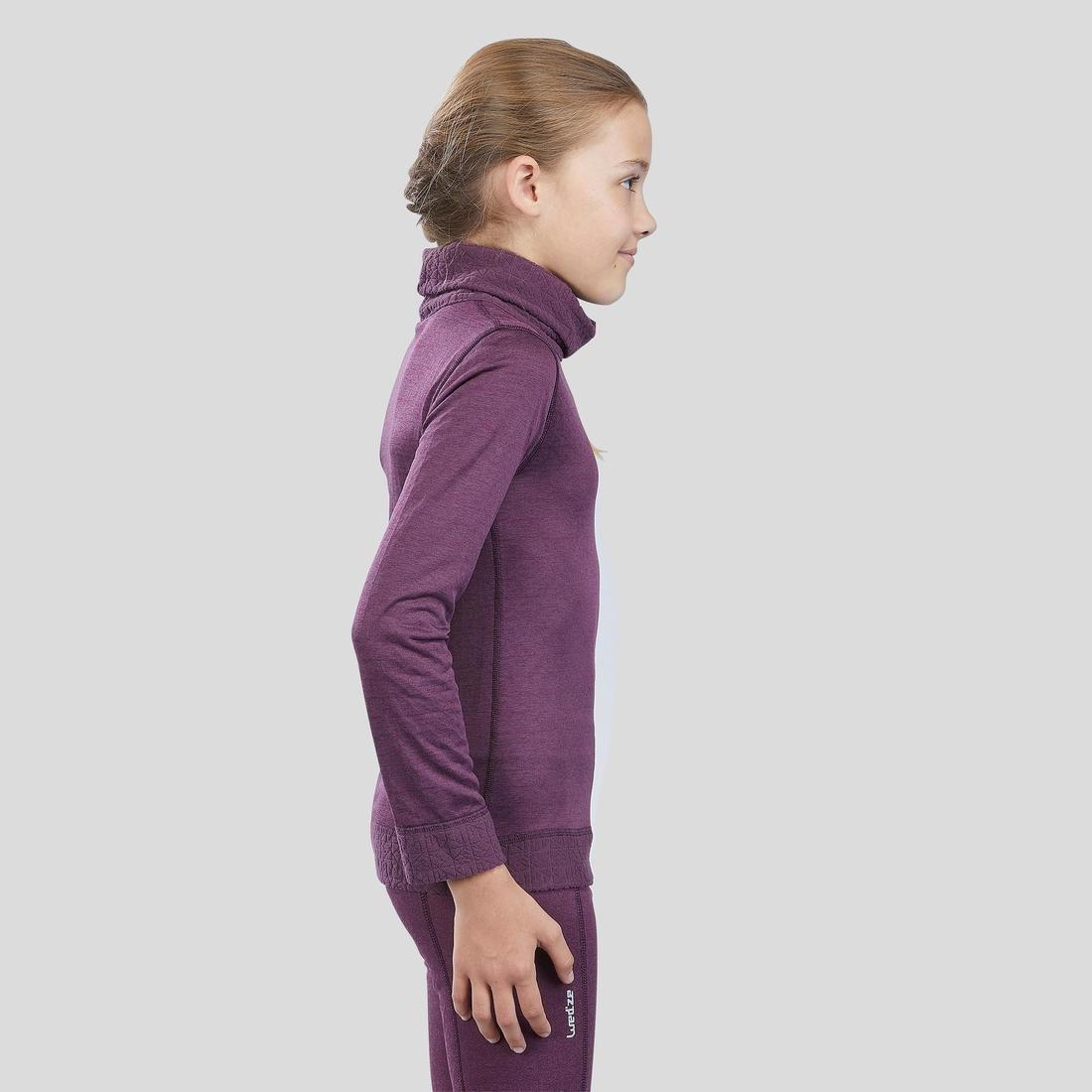 Warm Children's Ski Base Layer, New, Damson, , large image number 6