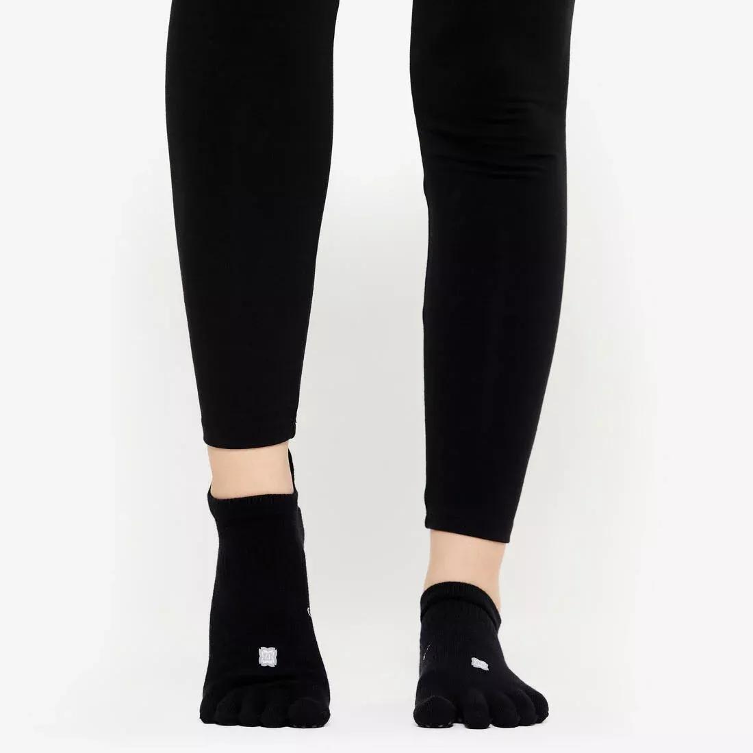 Women Non-Slip Yoga Toe Socks, Black, , large image number 4