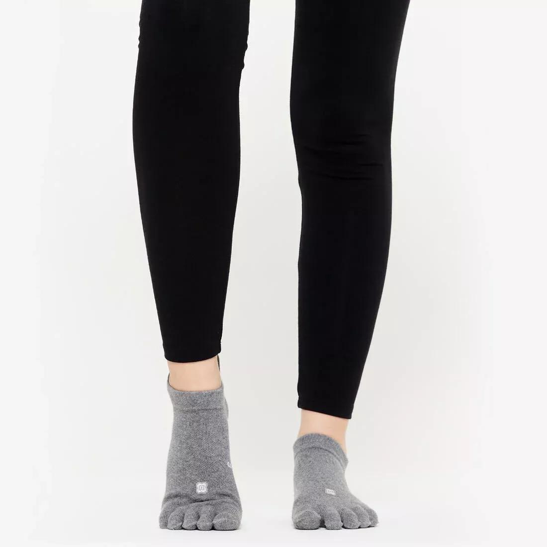 Women Non-Slip Yoga Toe Socks, Black, , large image number 9