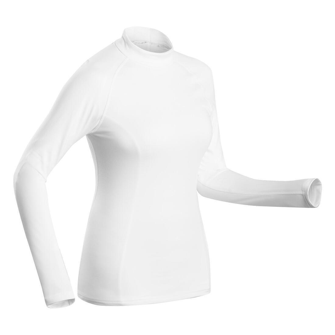 ULTRA WHITE Women's Ski Base Layer Top - 500, No Color, medium