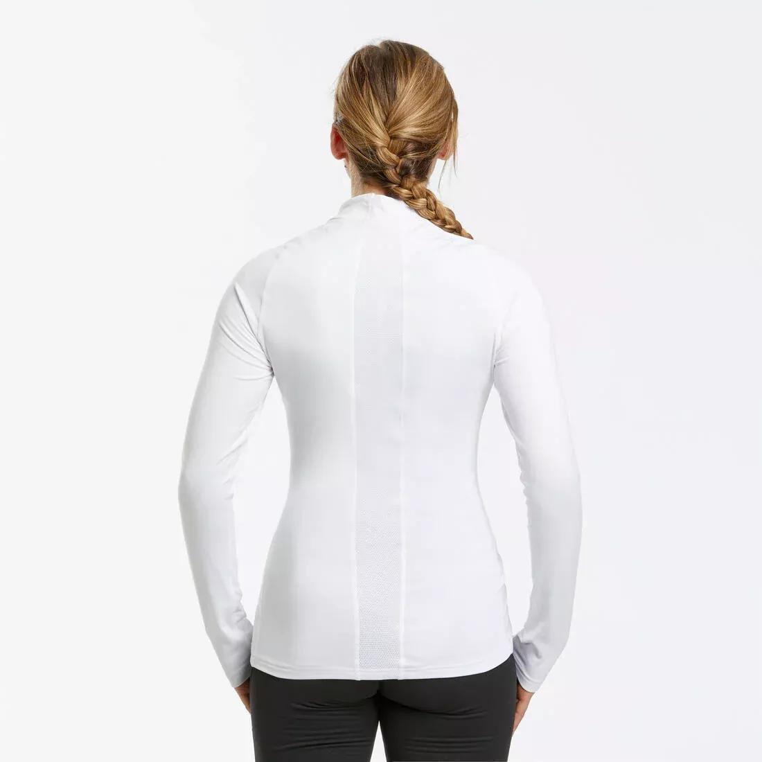 ULTRA WHITE Women's Ski Base Layer Top - 500, No Color, large image number 6