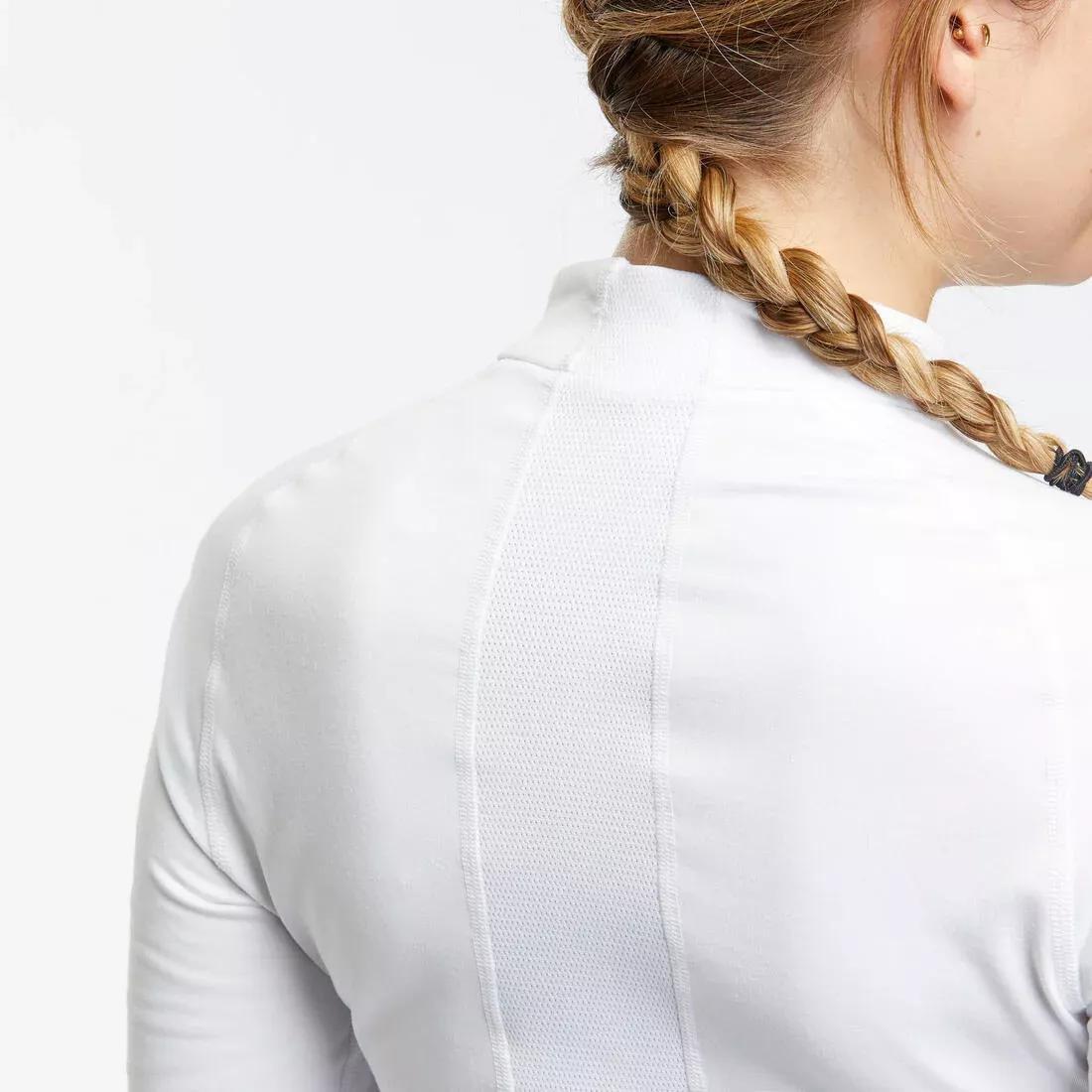 ULTRA WHITE Women's Ski Base Layer Top - 500, No Color, large image number 7