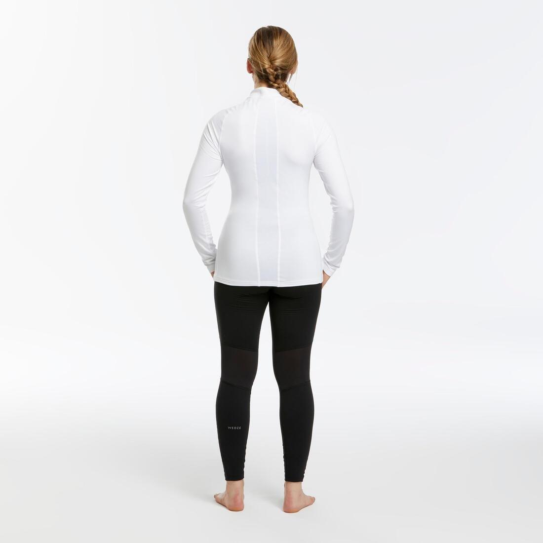 ULTRA WHITE Women's Ski Base Layer Top - 500, No Color, large image number 11