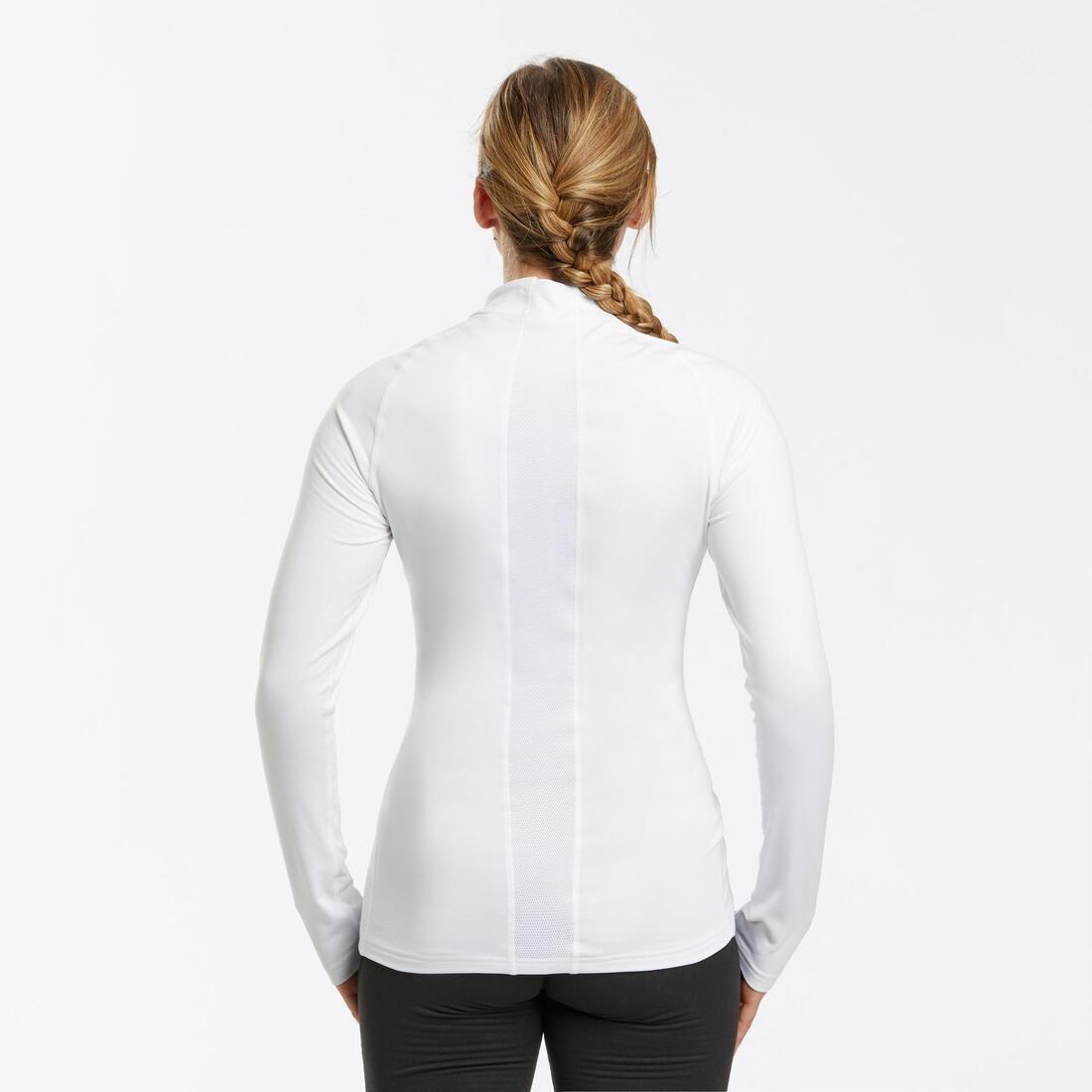 ULTRA WHITE Women's Ski Base Layer Top - 500, No Color, large image number 14